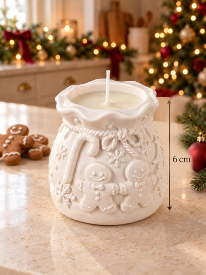 Gingerbread Christmas Candle | Handmade Decorative Sack | Secret Santa Gift