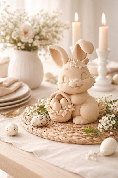 Easter Bunny Decor | Spring Rabbit Ornament | Cute Nursery Decoration | Bunny Shelf Accent | Easter Gift