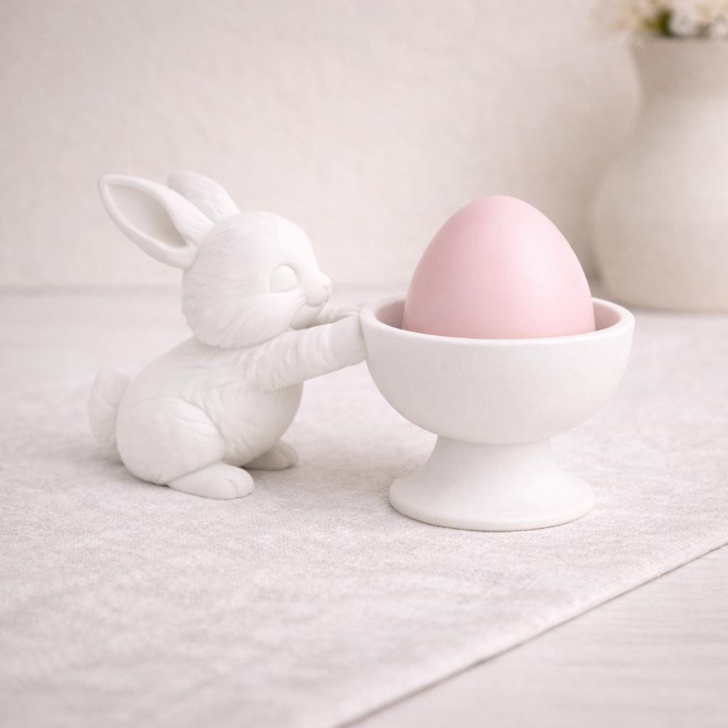 Easter Bunny Bowl Decor | Rabbit Candy Holder | Minimalist Spring Table Decoration | Modern Easter Centrepiece | Cute Gift for Her