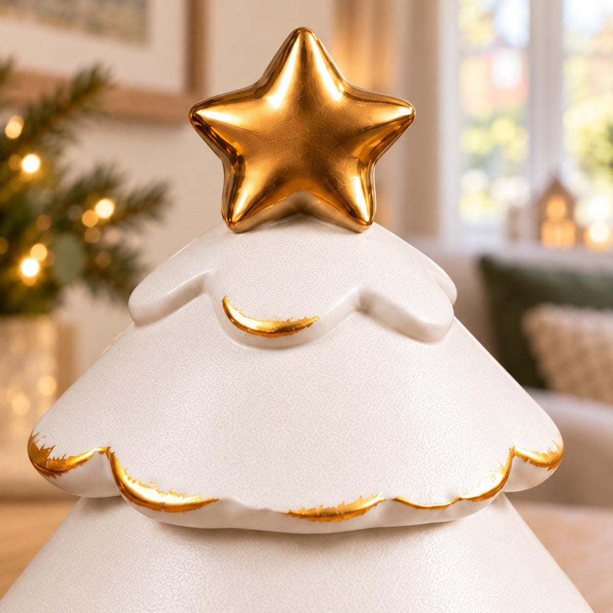 Christmas Candle | White Christmas Tree with 2 Scented Soy Wax | Table and Christmas Decor | Handmade