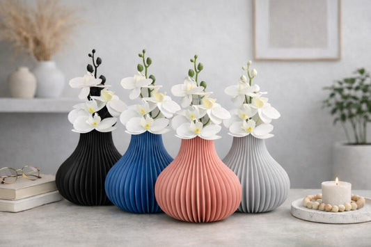 Ribbed Modern Vase | Housewarming  gift | Women’s  day and Mother’s Day present