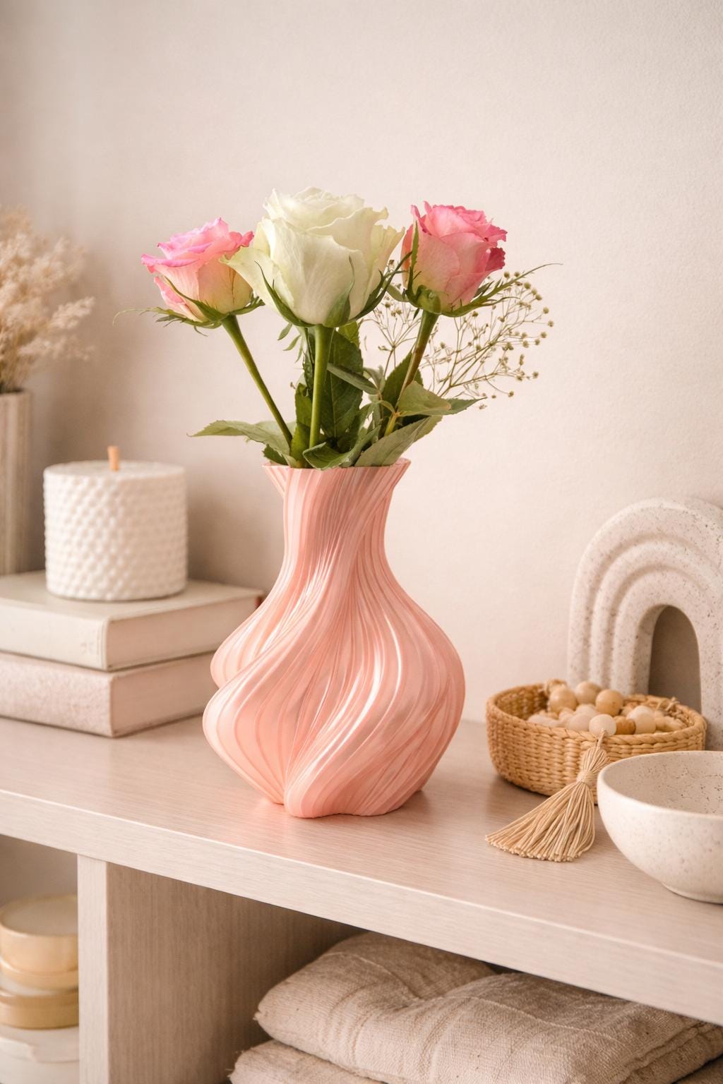 Spiral Vase Ornament - Contemporary Home Decor, Decorative Display Piece / Eco-friendly
