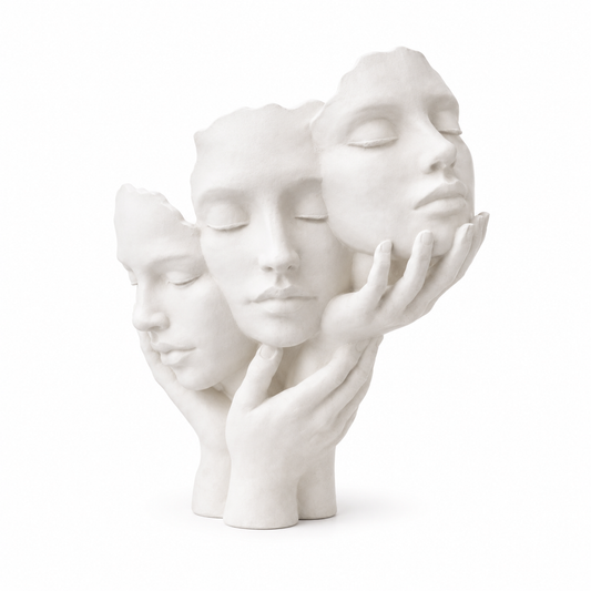 Abstract Face Sculpture Decor