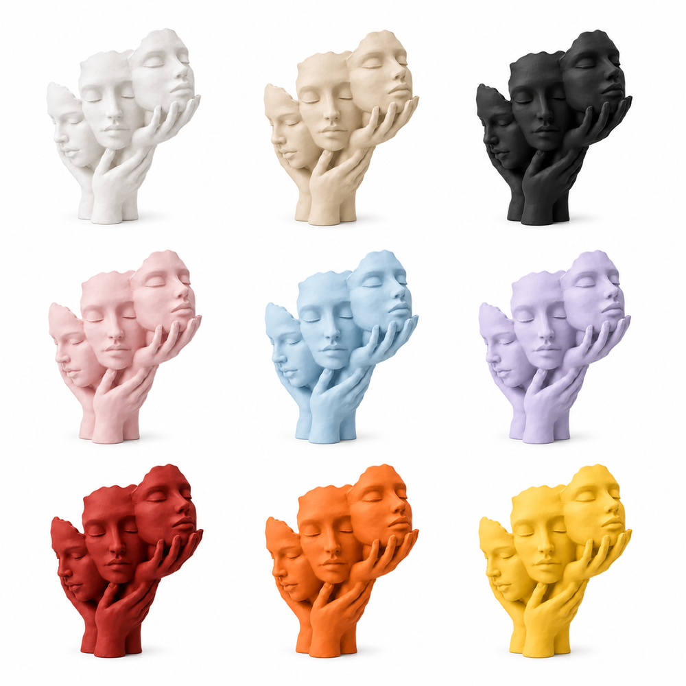 Abstract Face Sculpture Decor