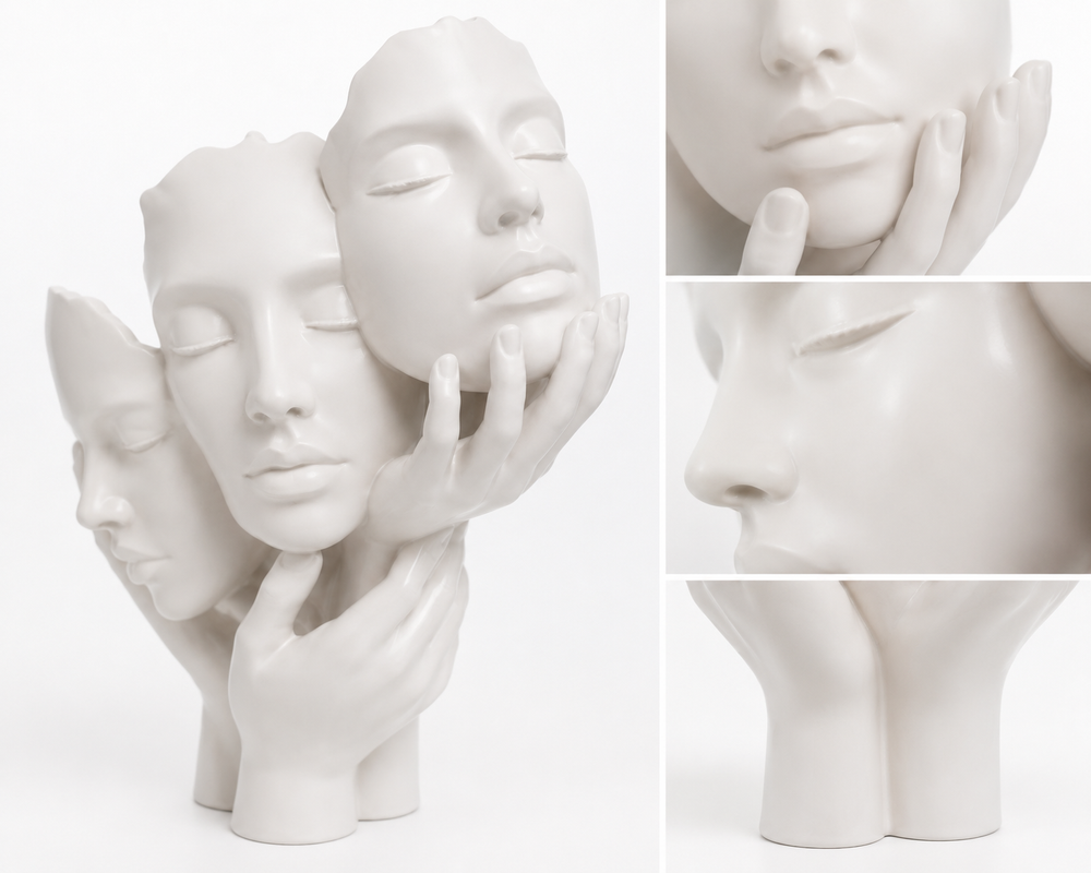 Abstract Face Sculpture Decor