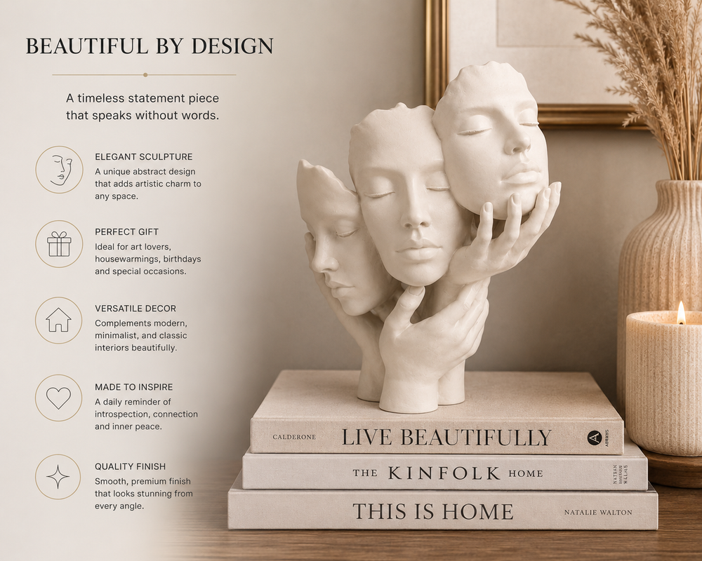 Abstract Face Sculpture Decor