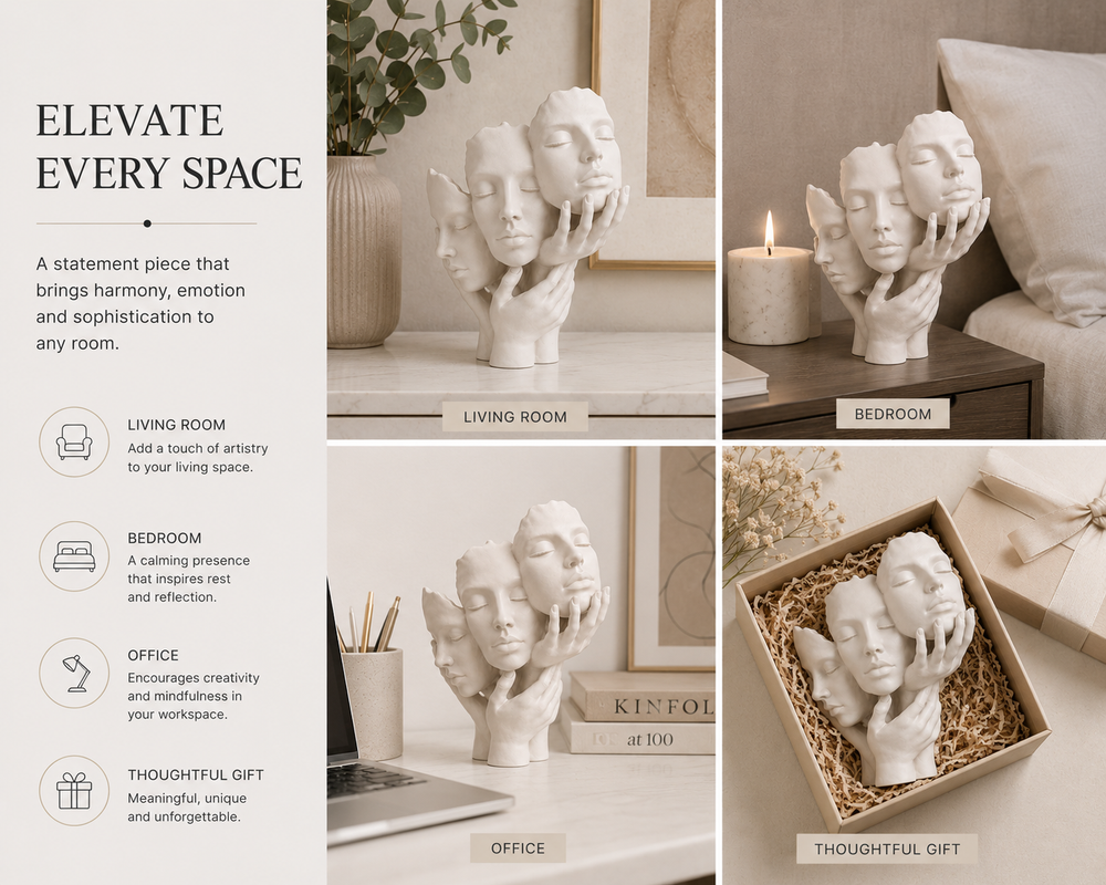 Abstract Face Sculpture Decor