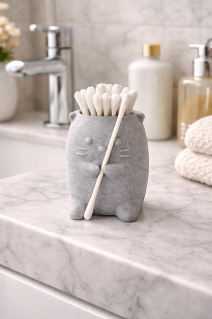 Animal Cotton Bud Holder – Modern Minimalist Bathroom Storage