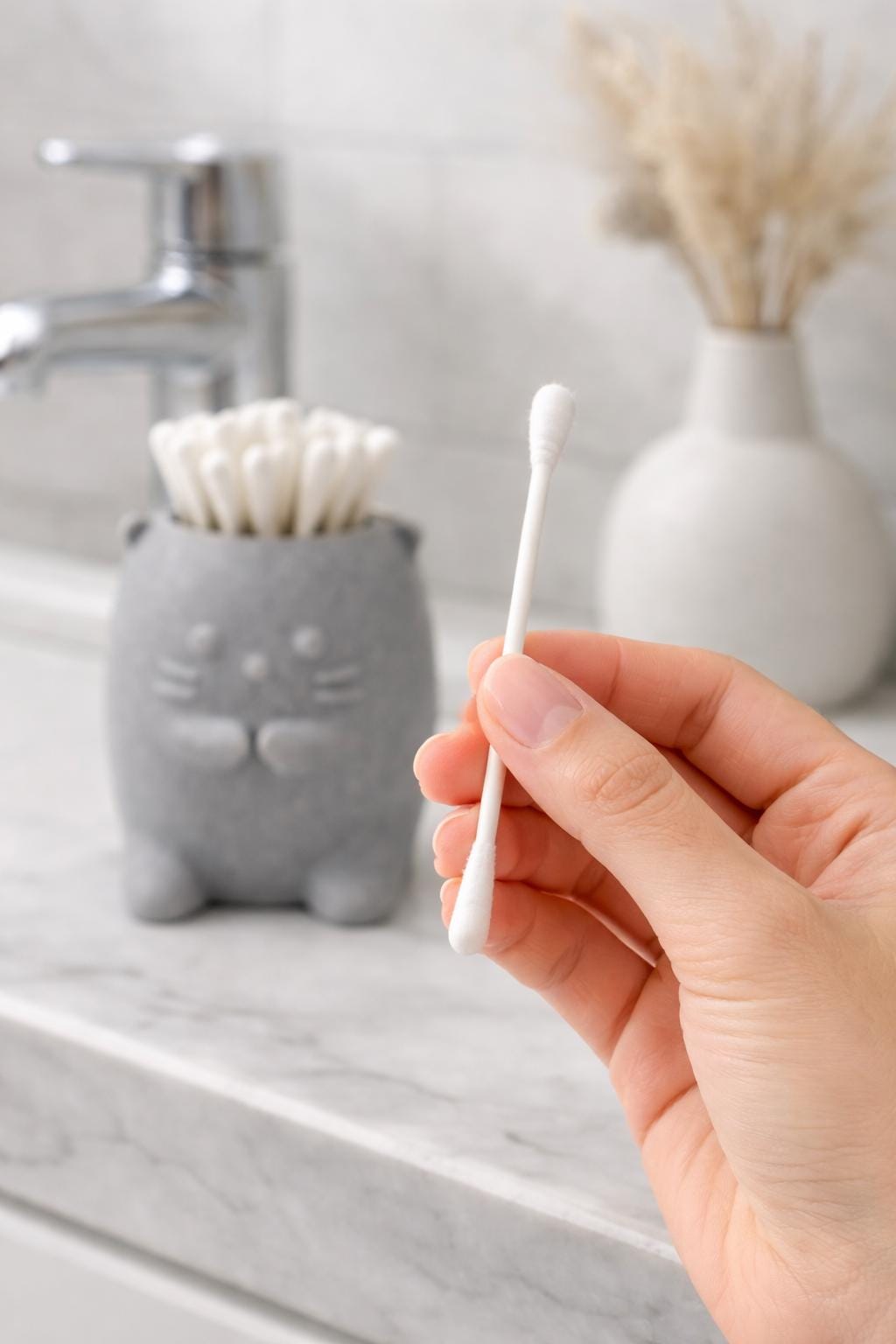 Animal Cotton Bud Holder – Modern Minimalist Bathroom Storage