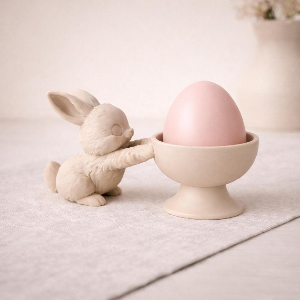 Easter Bunny Bowl Decor | Rabbit Candy Holder | Minimalist Spring Table Decoration | Modern Easter Centrepiece | Cute Gift for Her