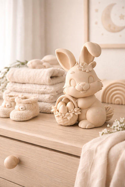 Easter Bunny Decor | Spring Rabbit Ornament | Cute Nursery Decoration | Bunny Shelf Accent | Easter Gift