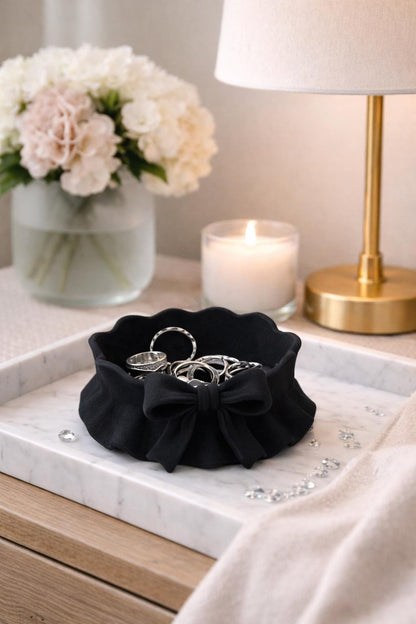 Minimalist Bow Trinket Bowl | Jewelry Storage Decor | Jewelry Tray | Gift for her, Mother’s Day gift