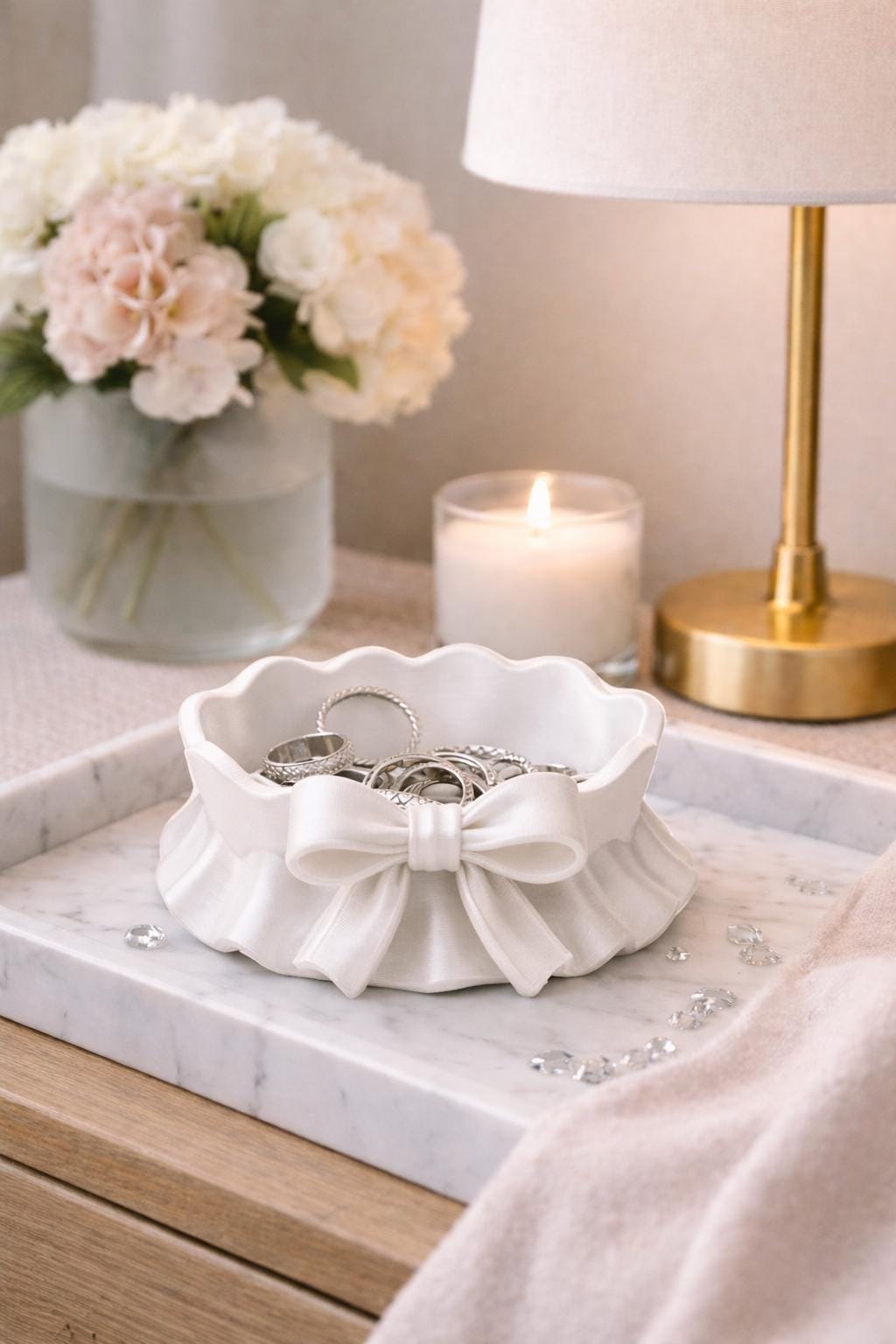 Minimalist Bow Trinket Bowl | Jewelry Storage Decor | Jewelry Tray | Gift for her, Mother’s Day gift