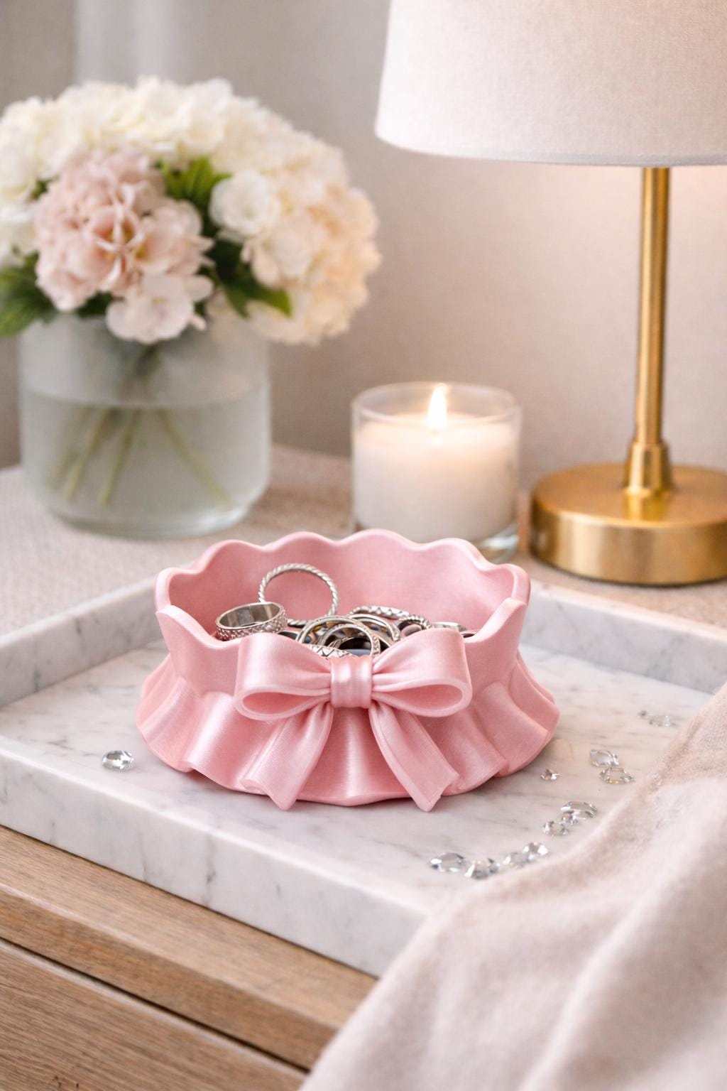 Minimalist Bow Trinket Bowl | Jewelry Storage Decor | Jewelry Tray | Gift for her, Mother’s Day gift