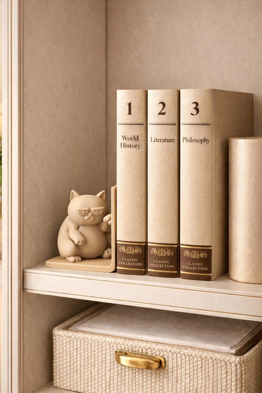Minimalistic Cat Book End, Modern 3D Printed Design