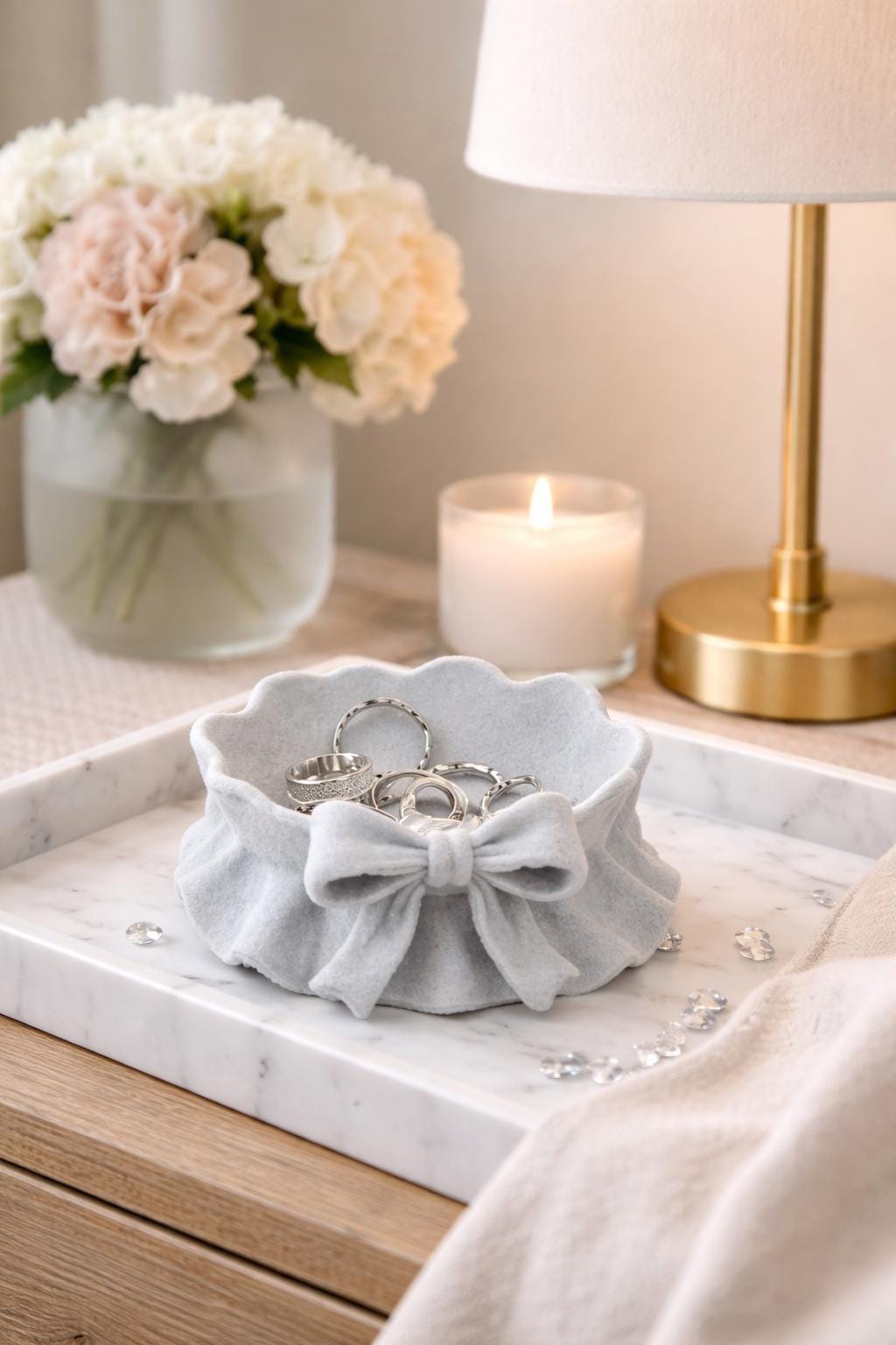 Minimalist Bow Trinket Bowl | Jewelry Storage Decor | Jewelry Tray | Gift for her, Mother’s Day gift