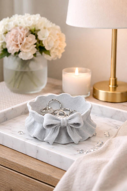 Minimalist Bow Trinket Bowl | Jewelry Storage Decor | Jewelry Tray | Gift for her, Mother’s Day gift