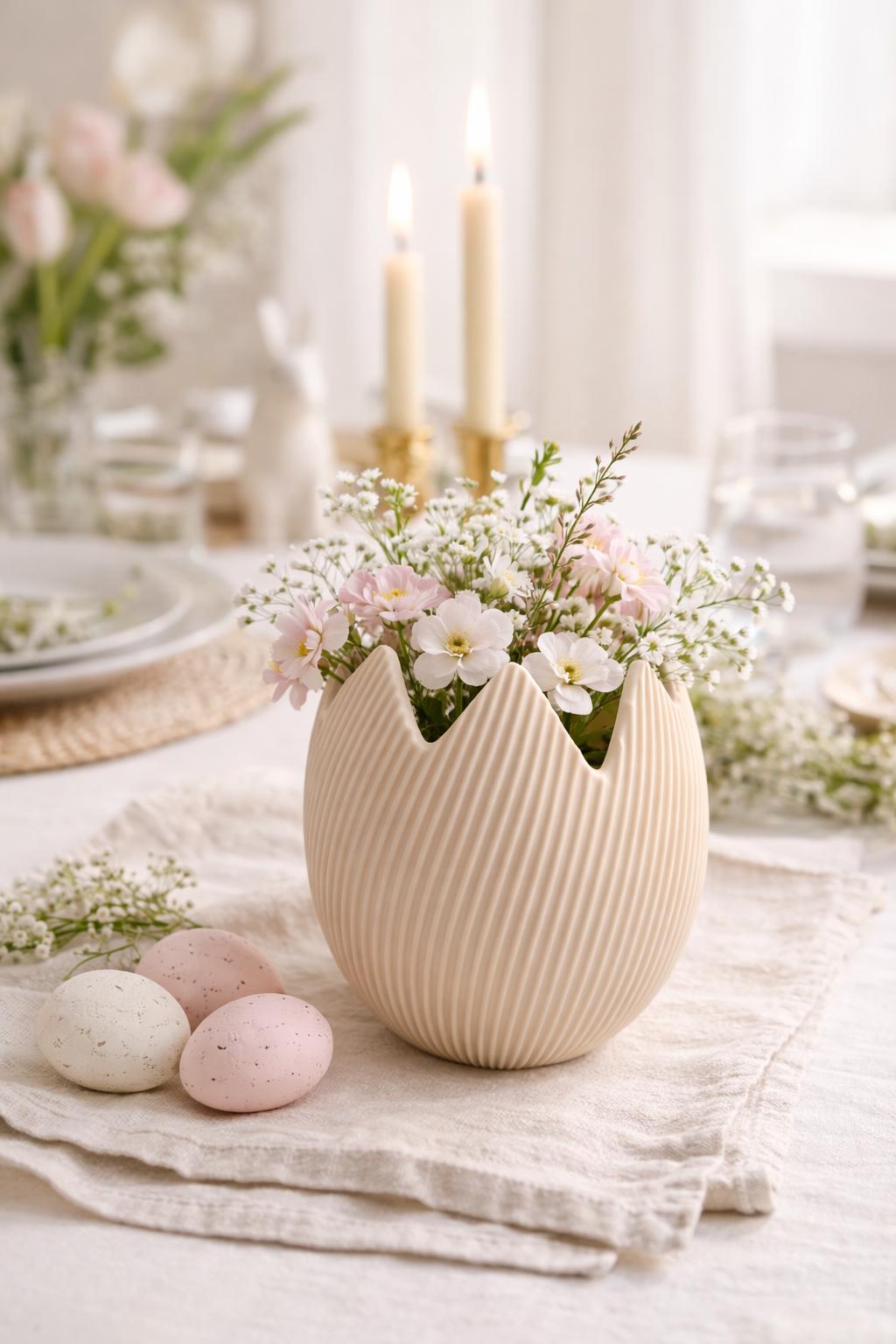 Egg Planter | Easter Decoration | Egg Shell Vase | Spring Table Decor | Cute Plant Pot | Makeup Brush Holder