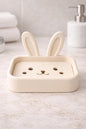 Bunny Soap Dish Holder – Marble Effect Rabbit Soap Dish | Minimalist Bathroom Sink Decor | Cute Modern Soap Tray | 3D Printed | PLA