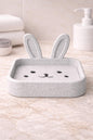 Bunny Soap Dish Holder – Marble Effect Rabbit Soap Dish | Minimalist Bathroom Sink Decor | Cute Modern Soap Tray | 3D Printed | PLA