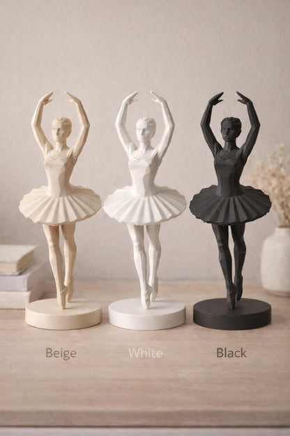 Minimalist Ballerina Sculpture | Elegant Ballet Dancer Decor