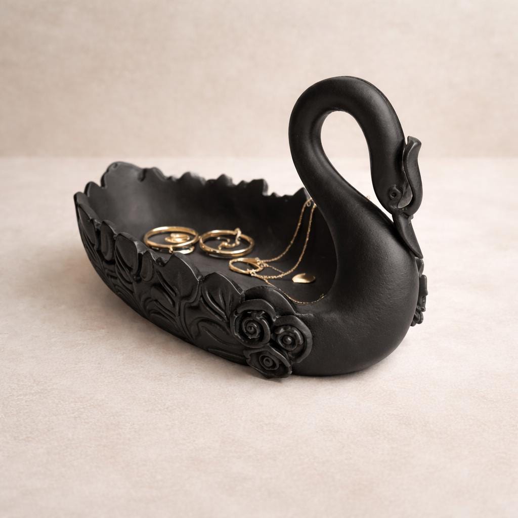 Swan Jewellery Dish | Mother’s Day Gift | Women’s Day Present | Decorative Catch All Tray | Elegant Ring Holder | Romantic Home Decor