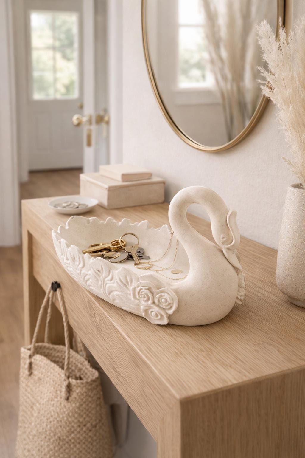 Swan Jewellery Dish | Mother’s Day Gift | Women’s Day Present | Decorative Catch All Tray | Elegant Ring Holder | Romantic Home Decor
