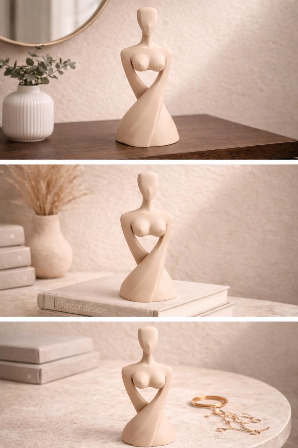 Abstract Female Sculptures | Modern Minimalist Body Art Decor | Elegant Home Accent | Mother’s Day Gift | Housewarming Gift for Her and Him