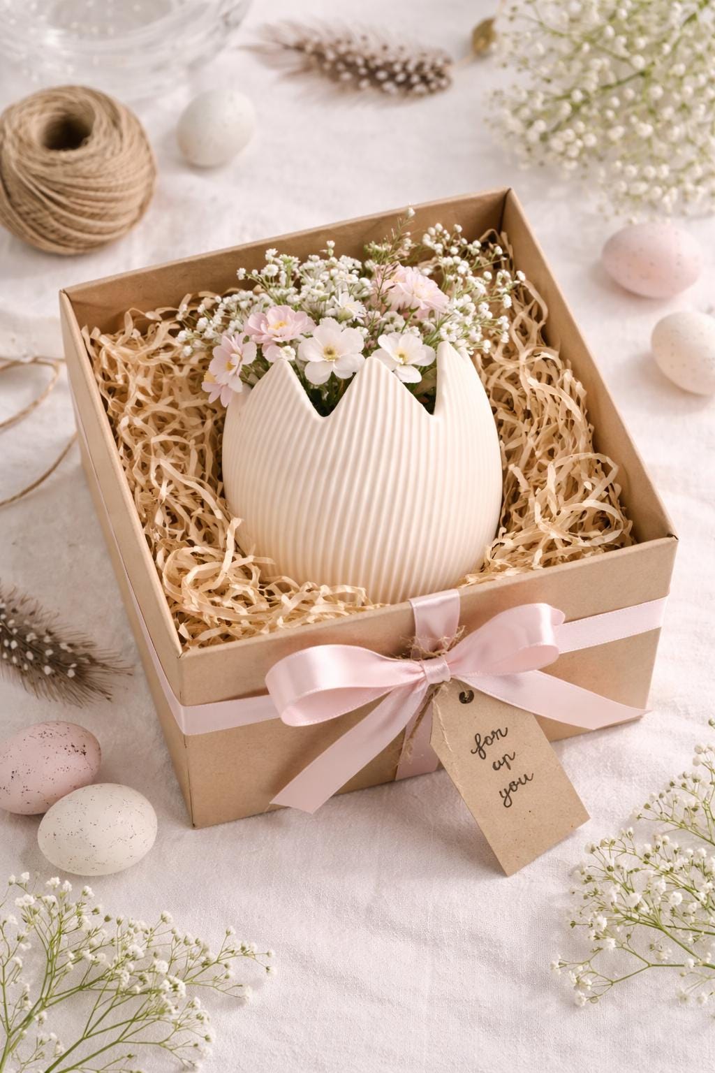 Egg Planter | Easter Decoration | Egg Shell Vase | Spring Table Decor | Cute Plant Pot | Makeup Brush Holder