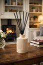 Reed Diffuser: Modern Ribbed Aroma Diffuser | Minimalist Home Fragrance Holder | Neutral Living Room Decor Decor | Housewarming Gift