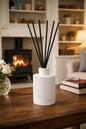 Reed Diffuser: Modern Ribbed Aroma Diffuser | Minimalist Home Fragrance Holder | Neutral Living Room Decor Decor | Housewarming Gift