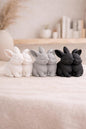Bunny Couple Sculpture | Romantic Rabbit Decor | Minimalist Easter Ornament | Cute Nursery Shelf Art | Wedding or Anniversary Gift