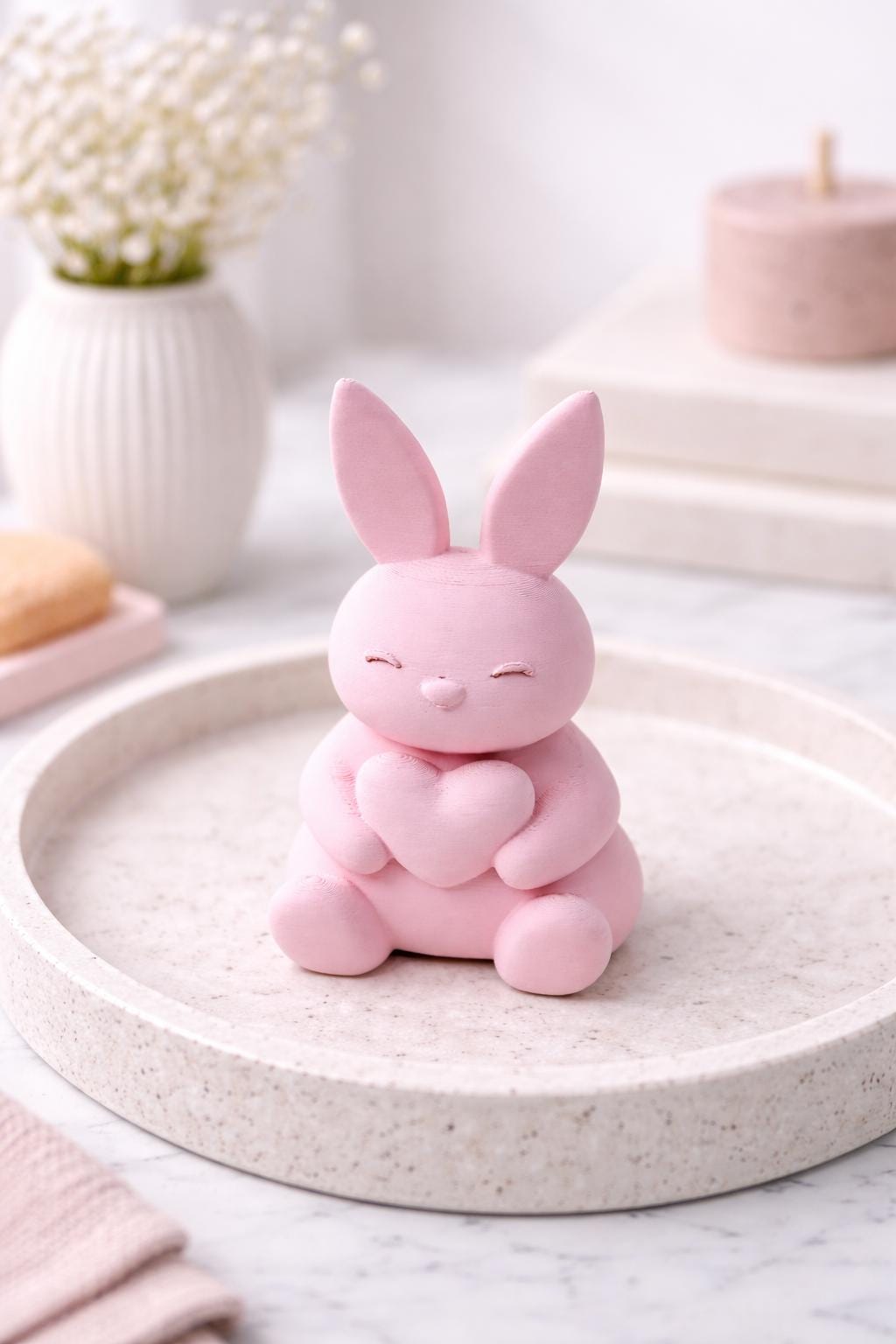 Easter Bunny Decor | Cute Rabbit Figurine | Spring Home Decor | Nursery Decor | Easter Gift |
