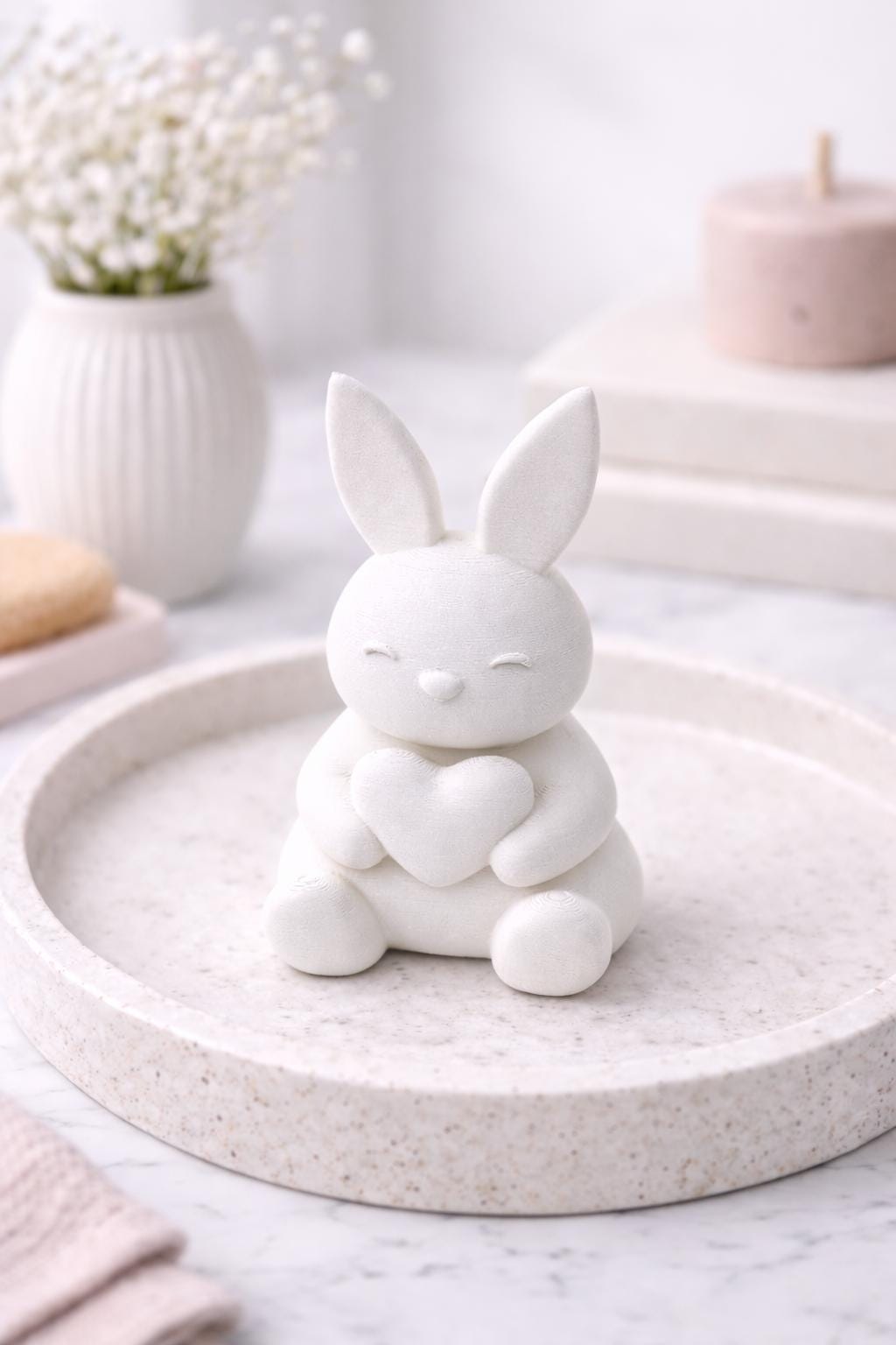 Easter Bunny Decor | Cute Rabbit Figurine | Spring Home Decor | Nursery Decor | Easter Gift |