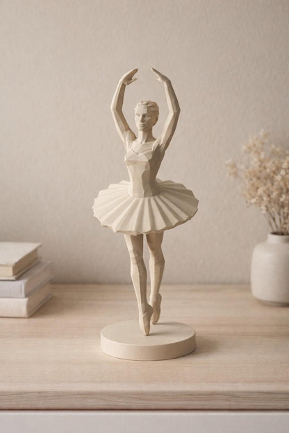 Minimalist Ballerina Sculpture | Elegant Ballet Dancer Decor