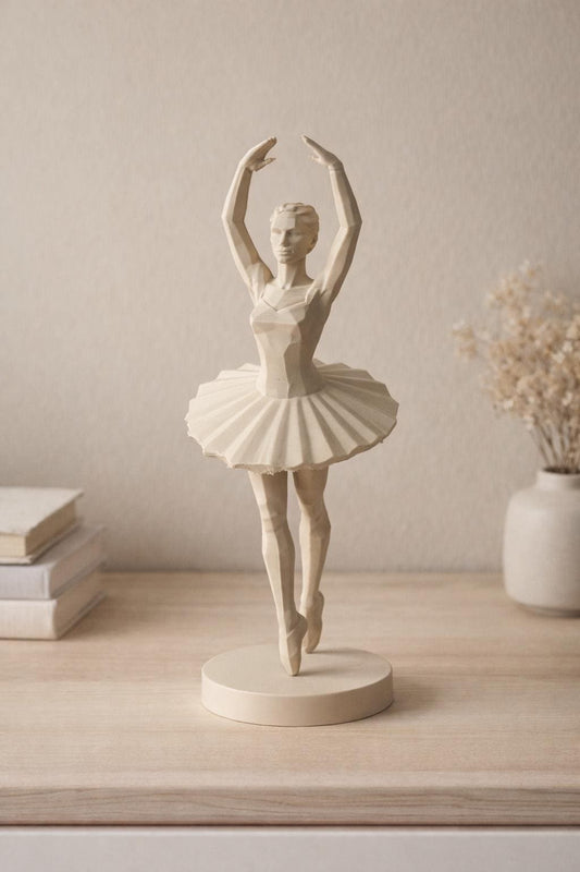 Minimalist Ballerina Sculpture | Elegant Ballet Dancer Decor