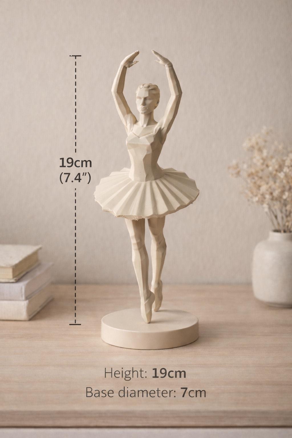 Minimalist Ballerina Sculpture | Elegant Ballet Dancer Decor