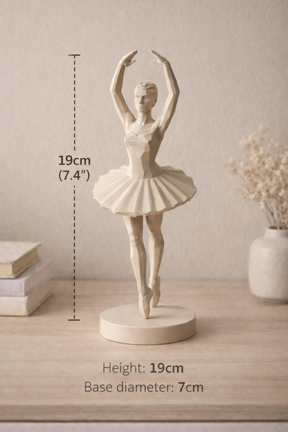 Minimalist Ballerina Sculpture | Elegant Ballet Dancer Decor