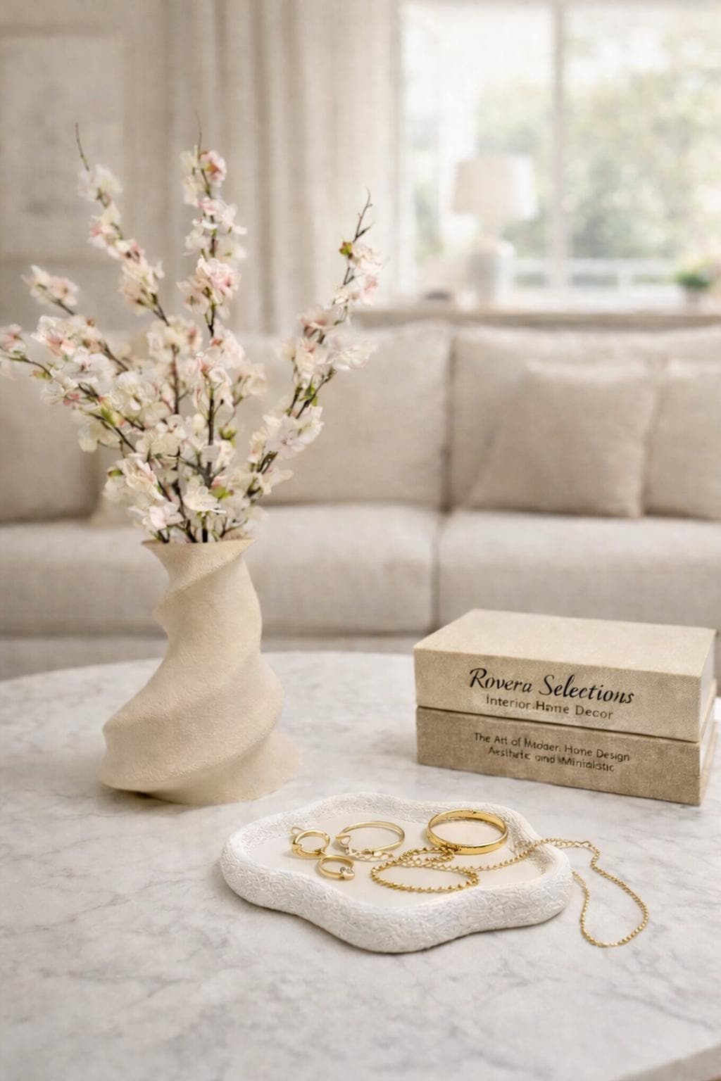 Jewellery Tray | Catchall Tray for Rings and Necklace | Minimalist Vanity Tray | Decorative Coffee Table Decor | Jewelry Tray Gift | PLA