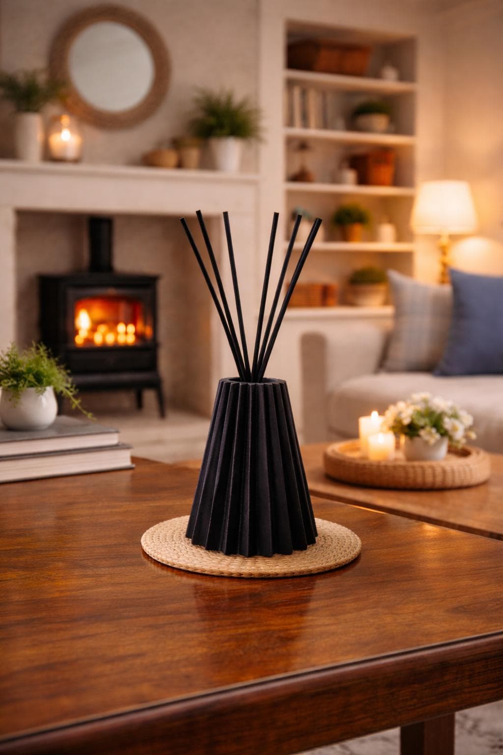 Reed Diffuser Vase | Minimalist Home Fragrance Holder | Decorative Aromatherapy Diffuser Vessel | Modern Room Decor