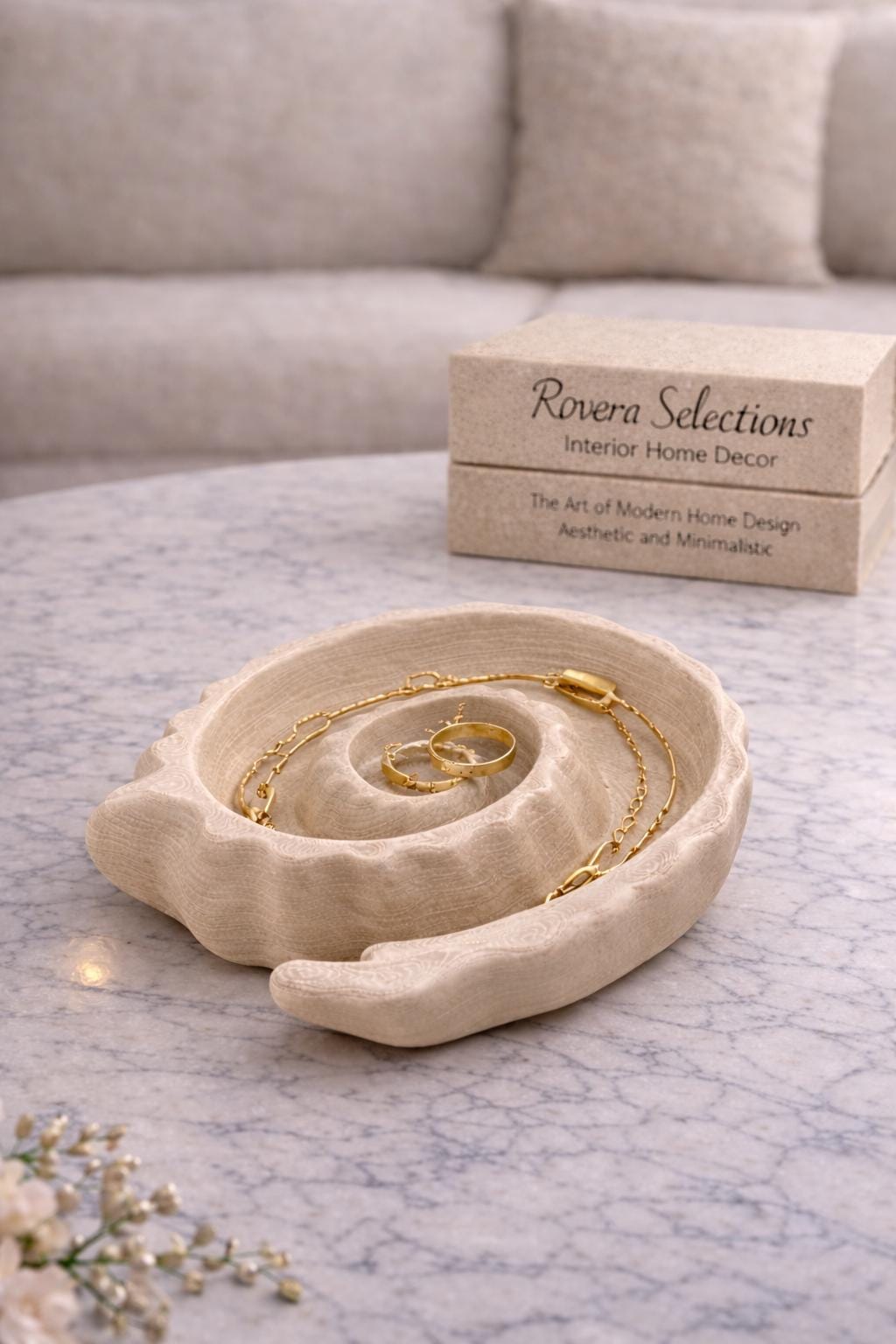 Minimalist Shell Jewelry Dish | Seashell Ring Holder | Modern Jewellery Tray | Ocean Inspired Decor | Gift for Her