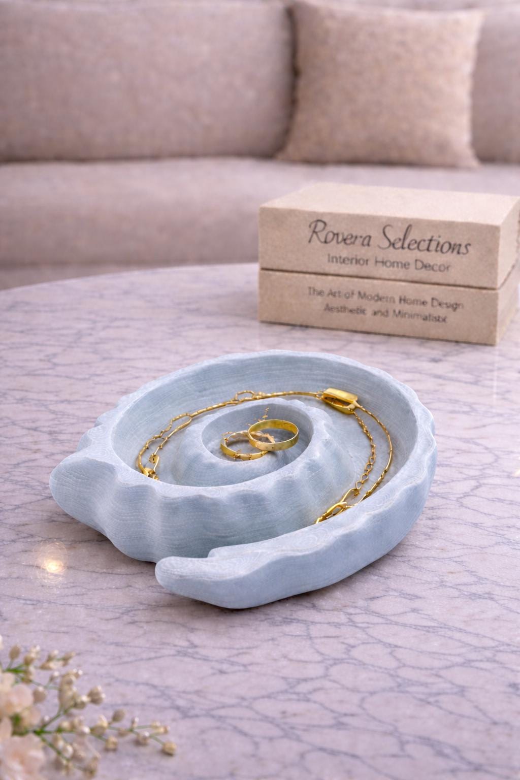 Minimalist Shell Jewelry Dish | Seashell Ring Holder | Modern Jewellery Tray | Ocean Inspired Decor | Gift for Her