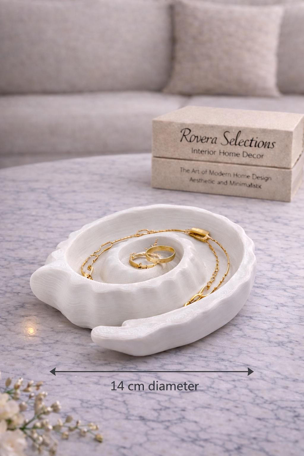 Minimalist Shell Jewelry Dish | Seashell Ring Holder | Modern Jewellery Tray | Ocean Inspired Decor | Gift for Her
