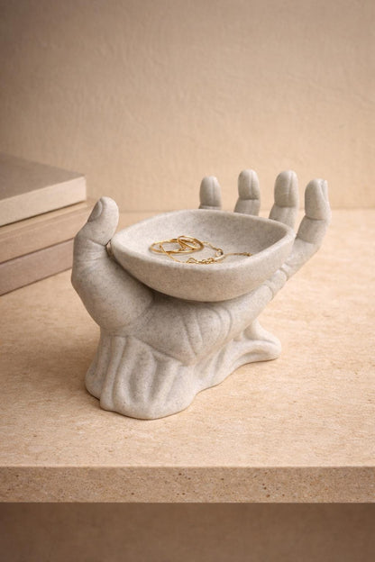 Hand Sculpture Bowl | Modern Decorative Hand Tray | Entryway Key Holder | Artistic Coffee Table Decor | Unique Gift for Her and Him
