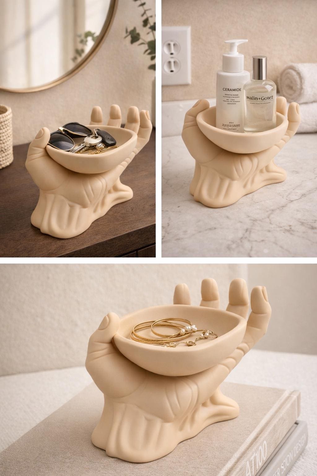 Hand Sculpture Bowl | Modern Decorative Hand Tray | Entryway Key Holder | Artistic Coffee Table Decor | Unique Gift for Her and Him
