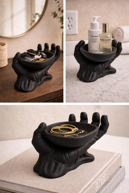 Hand Sculpture Bowl | Modern Decorative Hand Tray | Entryway Key Holder | Artistic Coffee Table Decor | Unique Gift for Her and Him
