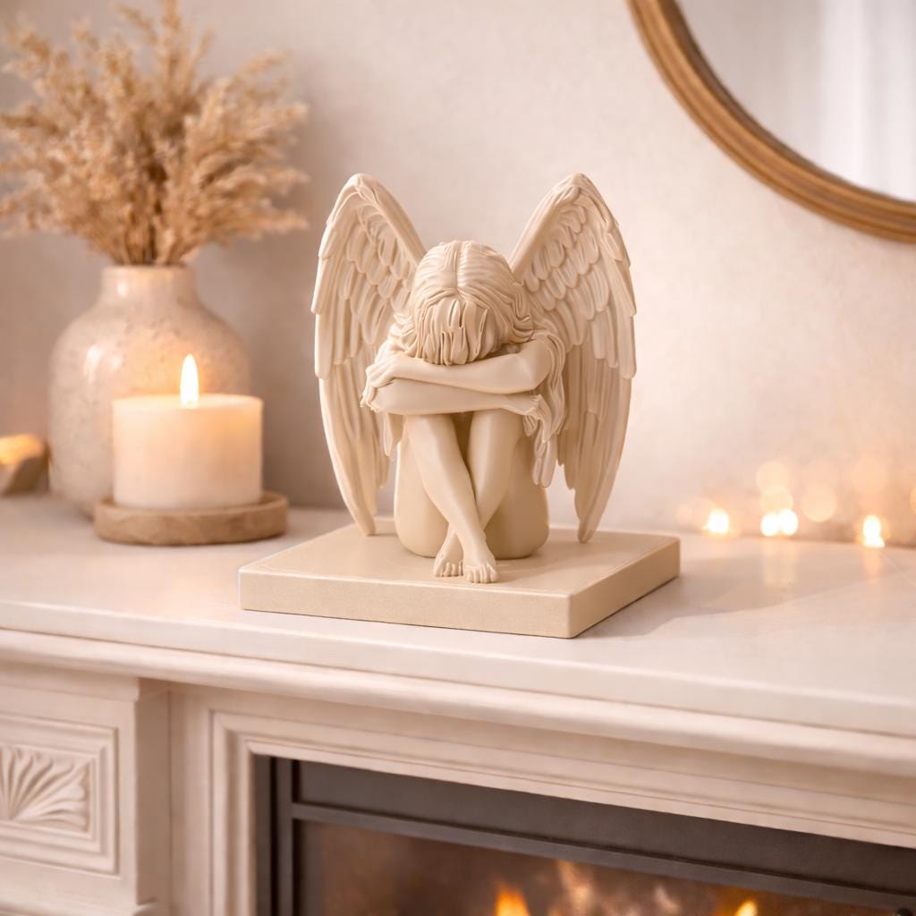 Angel Statue Memorial Gift | Guardian Angel Figurine | Sympathy Gift for Loss | Remembrance Angel Decor | Angel Sculpture Home Decor