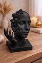 Modern Abstract Face Sculpture | Minimalist Woman Head Statue with Hand | Contemporary Art Decor | Unique Home Accent | Housewarming Gift