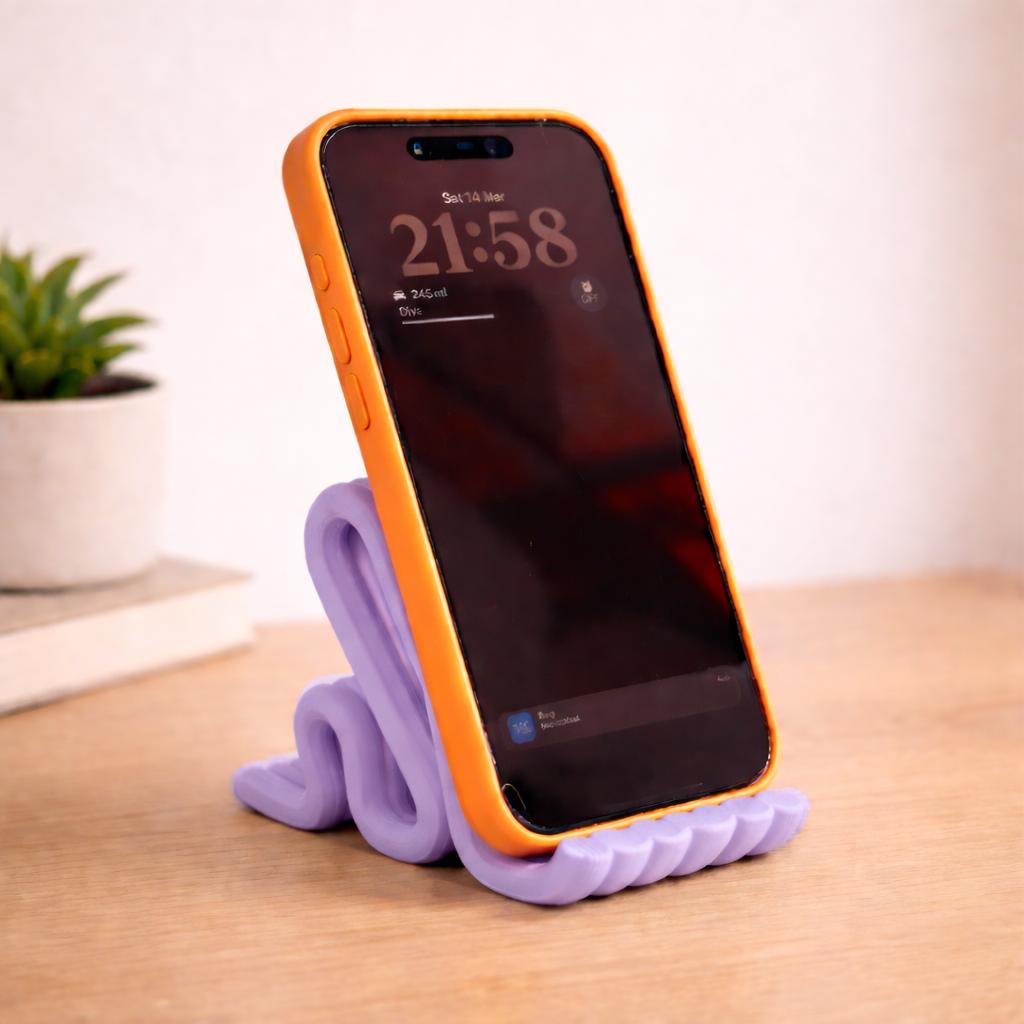 Modern Phone Stand | Desk Phone Holder | Minimalistic iPhone Stand | Smartphone Holder for Nightstand, Office or Bedside