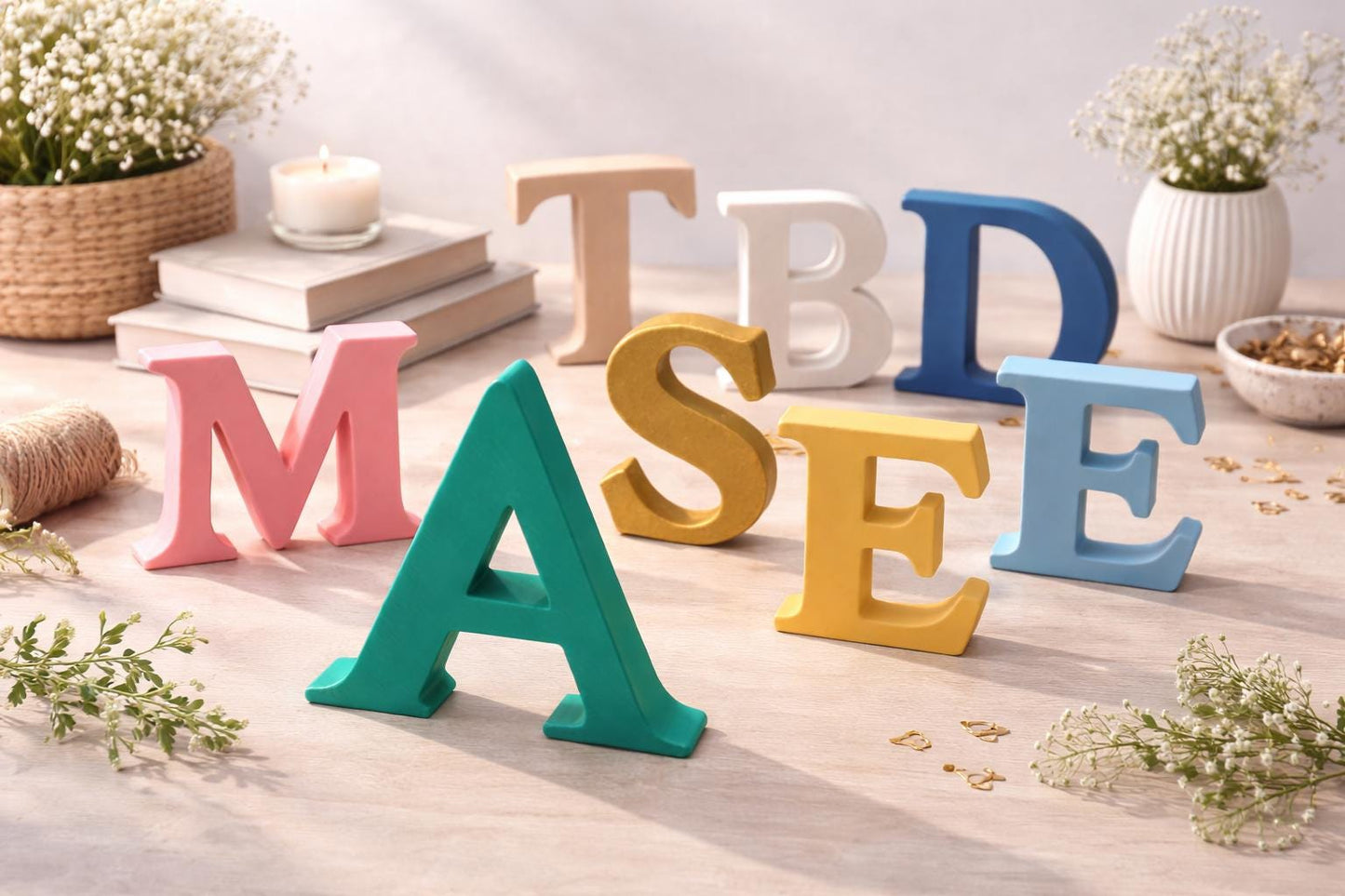 Personalized 3D Letters: Custom Initial Name Decor for Home Decor, Events & Business | Housewarming Gift | Suitable for Wedding, Birthdays